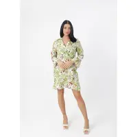 Elara Robe noisette / vert clair / violet clair / blanc