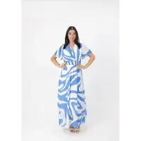 Elara Robe d’été bleu / blanc