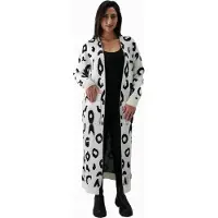 Elara Manteau en tricot noir / blanc