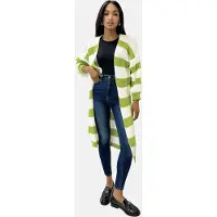 Elara Manteau en tricot kiwi / blanc