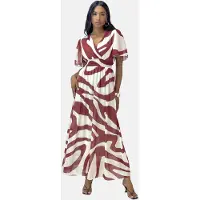 Elara Robe d’été lie de vin / blanc