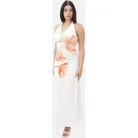 Elara Robe menthe / orange / blanc