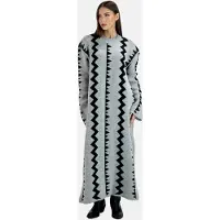 Elara Robes en maille gris clair / noir