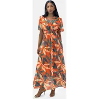 Elara Robe d’été mélange de couleurs / orange