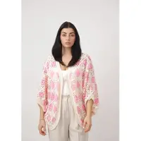 Elara Cardigan oversize crème / rose