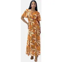 Elara Robe d’été beige / marron / orange