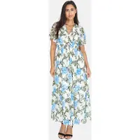 Elara Robe d’été bleu clair / vert gazon / blanc