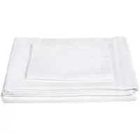 HoReCa Linge de lit - Linge de lit en coton - Blanc - 160 x 200 cm - Rayures satinées