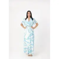 Elara Robe d’été bleu clair / blanc