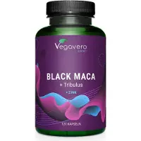 Vegavero Black Maca + Tribulus | 120 Capsules | Black Maca + Tribulus terrestris + Zinc | vegan