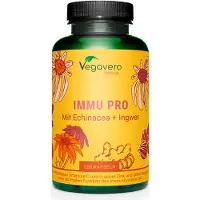 Vegavero Immu Pro Complex | 120 gélules | avec acérola, échinacée, gingembre, vitamine D3, zinc & sélénium | végétalien