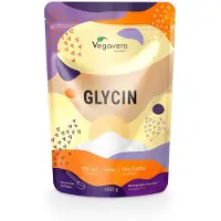 Vegavero Glycine en poudre | 1000 g | glycine pure | bonne solubilité dans l'eau | sachet refermable | végétalien