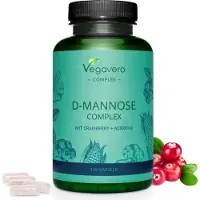 Vegavero D-Mannose Complex | 120 gélules | à l'extrait de cranberry et d'acérola | végétalien