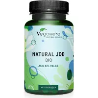 Vegavero Iode naturel | 180 gélules | d'algues kelp| 150 g d'iode par gélule | végétalien
