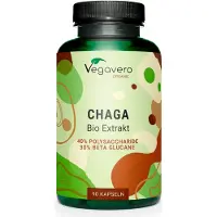 Vegavero ChagaExtrait | 40% polysaccharides et 30% bêta-glucanes | 90 gélules | végétalien