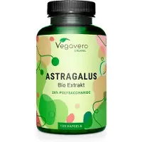Vegavero Astragale| 120 gélules | 20 % de polysaccharides | 375 mg d'extrait d'astragale (15:1) par gélule | végétalien