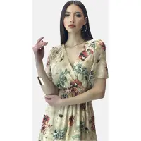 Elara Robe d’été beige / mélange de couleurs
