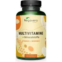 Vegavero Multivitamines + Minéraux | 120 gélules | avec 17 vitamines et minéraux essentiels | végétalien