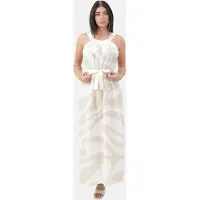 Elara Robe beige / blanc