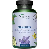 Vegavero Serenity | 90 gélules | avec ashwagandha, rhodiola, millepertuis, safran & hericium | végétalien