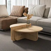 Decorotika Ensemble de tables basses Alves en chêne saphir