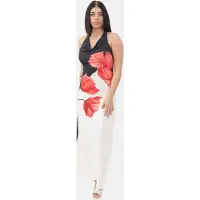 Elara Robe rouge / noir / blanc