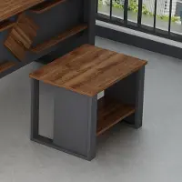 Homidea Table basse BOSS avec compartiment de rangement - Table moderne pour salon, dimensions 60 x 45 x 43,6 cm - Table d'appoint pour canapé - Anthracite/Chêne