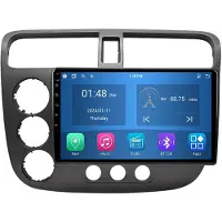 RoverOne Autoradio 4G+64G Bluetooth CarPlay Android Auto Navigation GPS pour Honda Civic 2000 - 2006