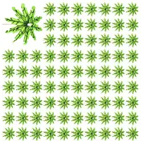 Semoic 120 Pièces Vert Tropical Cocotier Palmier Parapluies en Papier Pics Cocktail Parasols Petit Gâteau Pics pour FêTe HawaïEnne