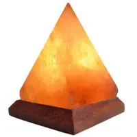 Semoic Lampe de Sel en Cristal de L'Himalaya USB Led Lampe en Cristal de Sel Pyramide Lampe DéCorative en Cristal Lampe D'Ambiance AtmosphèRe
