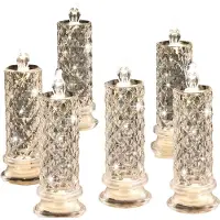 Typecat Bougies LED sans flamme Rose Shadow, 6 pièces, bougies romantiques à piles