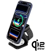 CubeNest Qi 2.2 Chargeur sans fil magnétique pliable 3-en-1 SQ312 Ultra Noir