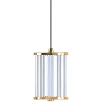 Zuma Line Suspension LED CALLY dorée et transparente 7 W, nuances de blanc, 800 lm, aluminium, dimensions : 150 x 14 x 14 cm, IP20,