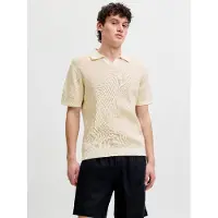 Jack & Jones Pull-over 'JPRBLAHudson' beige clair / blanc