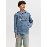 Jack & Jones Sweatshirts à capuche JJELOGO SWEAT HOOD garcons - Bleu - 15 ans
