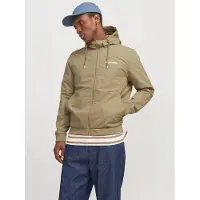 Jack & Jones Veste mi-saison 'JJERush' beige foncé / blanc