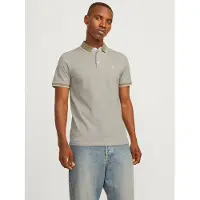 Jack & Jones T-Shirt 'JJEPaulos' beige foncé / gris clair / noir / blanc