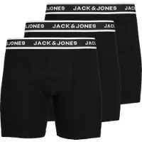 Jack & Jones Solid Plus Size Boxers 3 Units Noir 6XL Homme