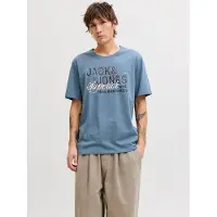 Jack & Jones T-shirt JJELOGO TEE SS hommes - Bleu - EU XS
