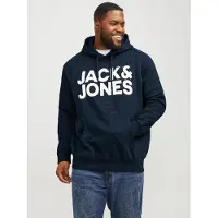Jack & Jones Crop Logo Plus Size Hoodie Bleu 8XL Homme