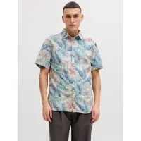 Jack & Jones Chemise bleu clair / marron / gris clair / vert pastel
