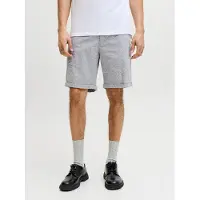 Jack & Jones Pantalon chino 'JPSTFury' gris / blanc