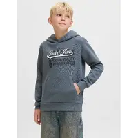 Jack & Jones Sweatshirts à capuche JJELOGO SWEAT HOOD garcons - Gris - 15 ans
