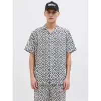 Jack & Jones Chemise 'JORSeersucker' noir / blanc