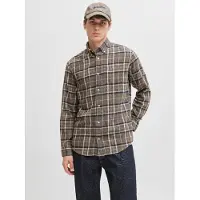 Jack & Jones Chemise 'JJEClassic' bleu foncé / brocart / blanc
