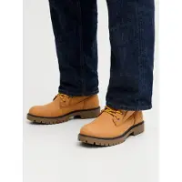Jack & Jones 12243421_495_1198355_41, Bottes, Jaune, Couleur miel, Forme ronde, Lacets, Caoutchouc thermoplastique (TPR)