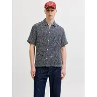 Jack & Jones Chemise bleu foncé / blanc