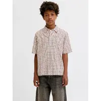 Jack & Jones Junior Chemise beige / marron / brun foncé / blanc