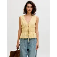 Jack & Jones Almira Linen Jjxx Sleeveless Blouse Jaune XS Femme