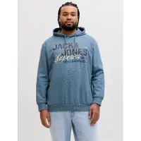Jack & jones Plus Sweat-shirt bleu fumé / bleu foncé / blanc